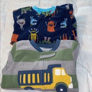 Infant fleece footed sleeper. Bundle